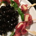 Beef Carpaccio and Parmesan Cheese Brochettes