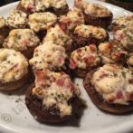 Bacon and Ricotta filled Mushrooms