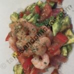 Salad from Smoked Salmon, Shrimps and Avocado (Ensalada de Salmon Ahumado, Gambas y Aguacate)